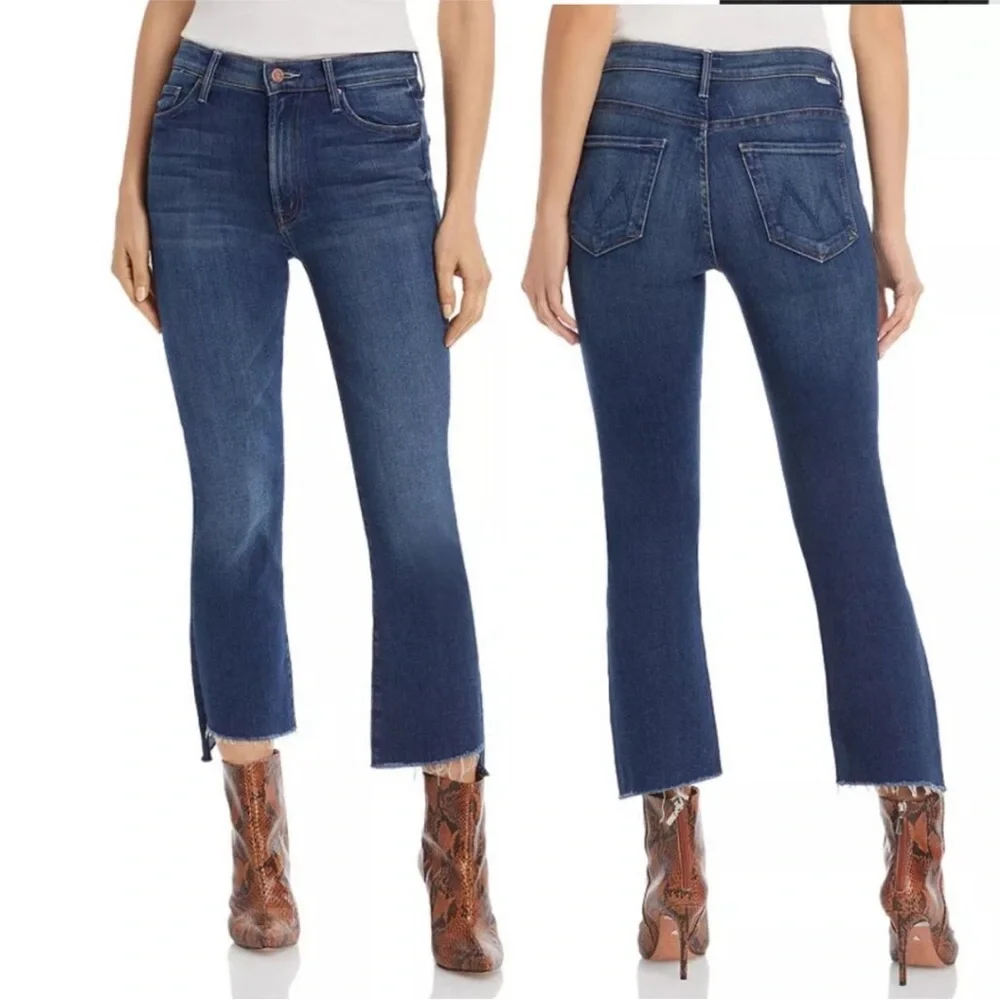 MOTHER The Insider Crop Step Fray Jeans Sweet & Sassy Wash Size 29 - Picture 2 of 11